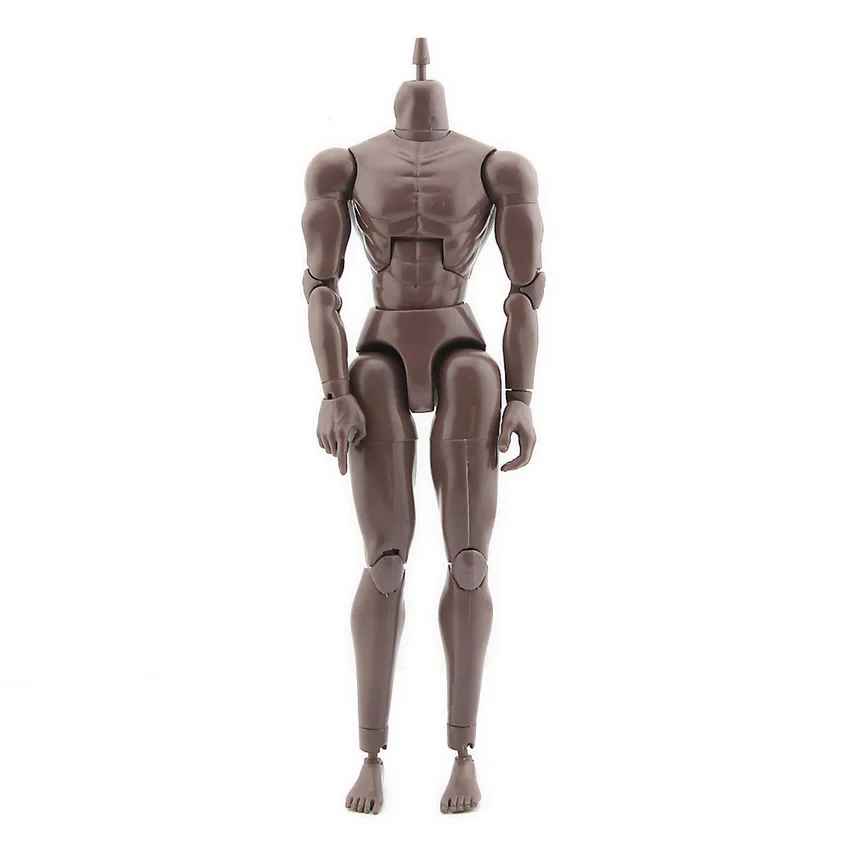 Экшн-фигурка в масштабе 1:6 для мускулов мужчин черное тело солдат модель игрушки