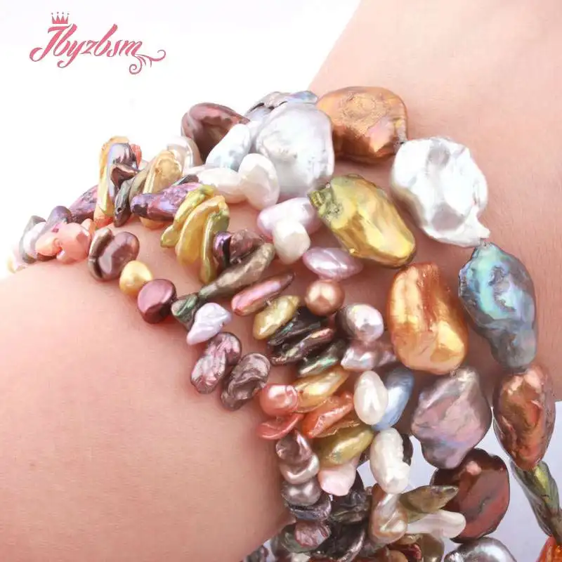 Разноцветные Бусины Из Натурального пресноводного жемчуга свободного кроя Str 15