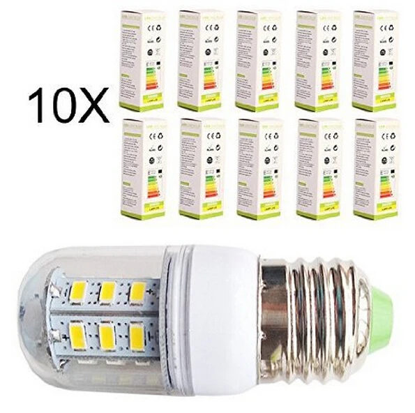 10x5730 E27 5 Вт SMD 30 шт. светодиодный ная лампа 220 В светодиодные светоизлучающие диоды