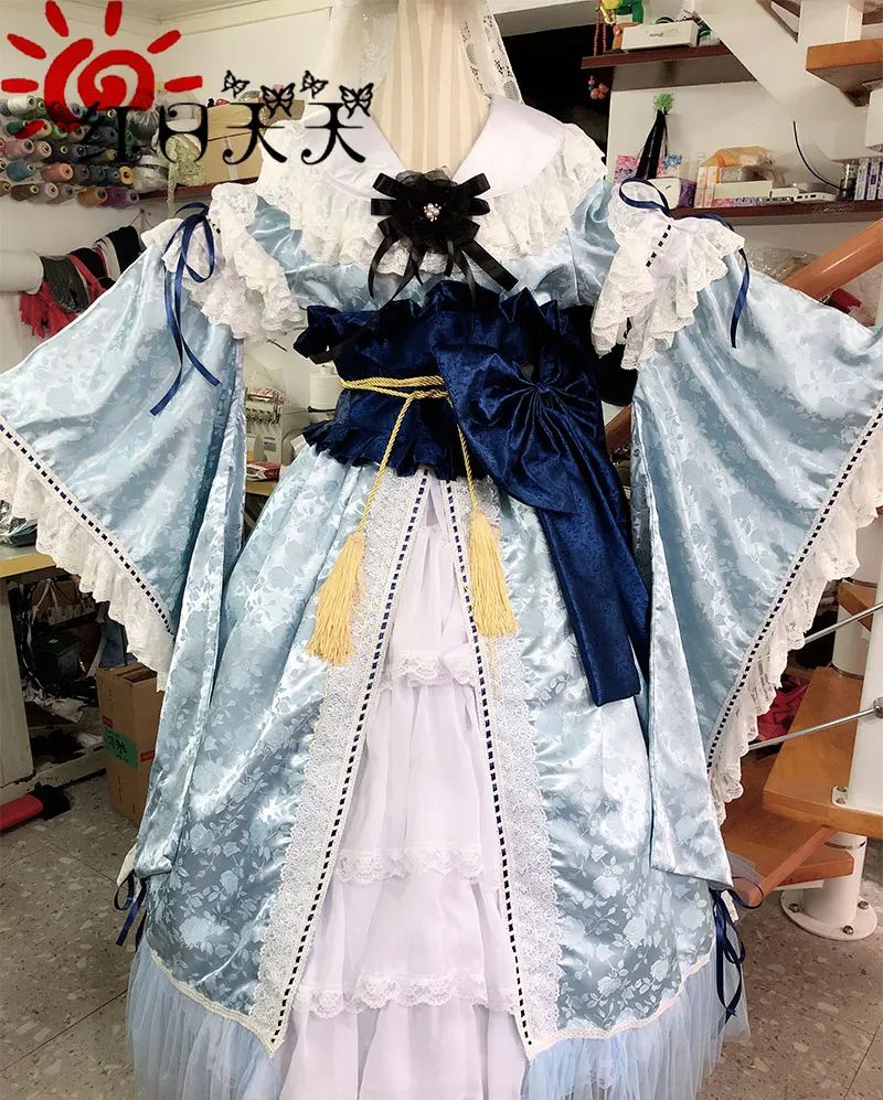 Высококачественный костюм для косплея из аниме проект Touhou Saigyouji Yuyuko платье
