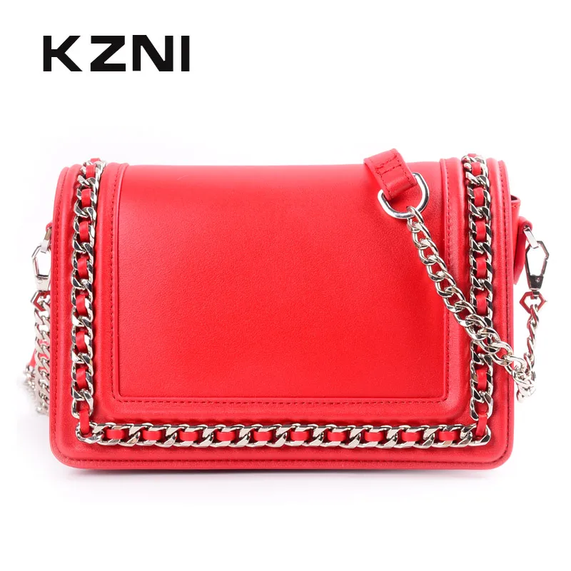 KZNI женские сумки из натуральной кожи Дамский кошелек Pochette Femmes Sac a Main 9060-9061 | Багаж