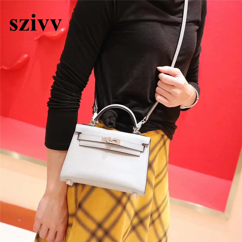100% Genuine Leather Luxury Handbags Bags Designer Crossbody For Women Famous Brand Runway full handmade 091702 |