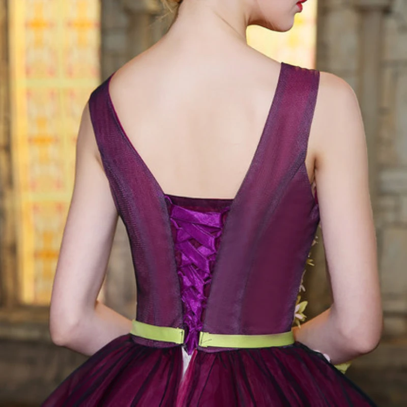 Длинные бальные платья 2019 фиолетовые пышные с аппликацией Vestidos De 15 Sixteen милые для
