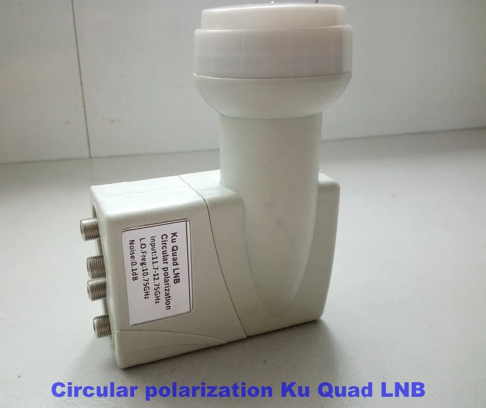 Циркулярная поляризация Quad LNB 10 75 ГГц лучший сигнал цифровой HD KU диапазон высокий