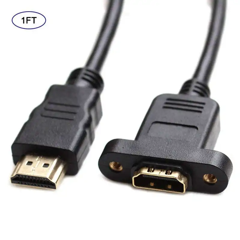 Высокоскоростной удлинитель Hdmi штекер гнездо провода с винтовой гайкой для