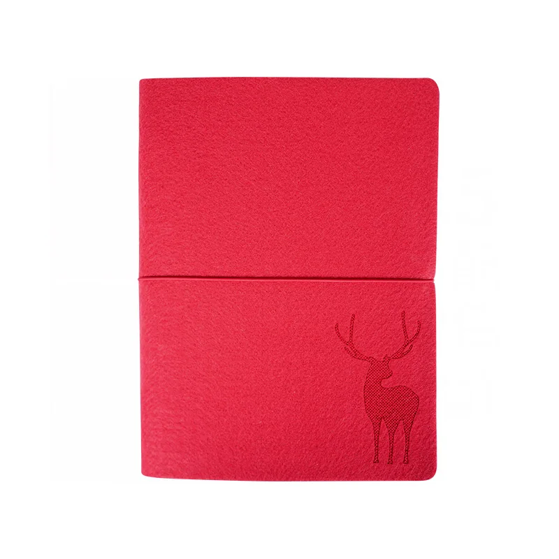 Red deer A5 A6 Блокнот с отрывными листами дневник план кольцо Биндер спиральный блокнот еженедельник Caderno Agenda школьные офисные принадлежности - Цвет: Red deer