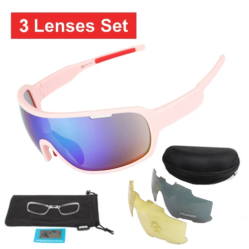 3 lens pink NEWBOLER, 5 линз, солнцезащитные очки для велоспорта, поляризационные, мужские, женские, UV400, спортивные очки, очки для шоссейного велосипеда, gafas ciclismo, для велосипедных люнетов - Цвет: 3 lens pink