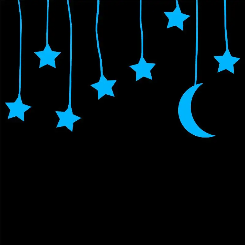 Подвесные Светящиеся Настенные наклейки с Луной и звездами из мультфильма для