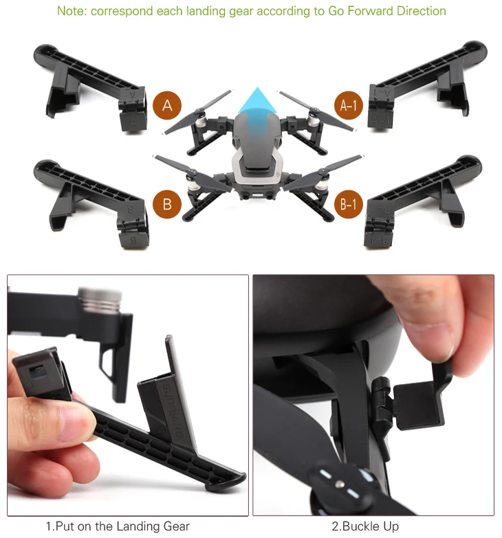 DJI Mavic Air Landing gear протектор охранные предметы Mavic воздушные Посадочные устройства, стабилизаторы для наращивания ног