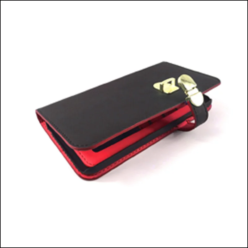 Карманный зеркальный чехол для iphone 6, для макияжа, вечерние, Клубные, не нужно застенчивая девушка, сумка, застенчивый парень, чехол-кошелек для девушки, Рождественский красный подарок - Цвет: Black and red