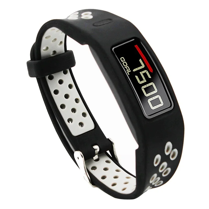 Black gray Силиконовый сменный ремешок для часов Garmin Vivofit, 2 ремешка, красочные умные часы, спортивный браслет для Vivofit 2, браслет для часов - Цвет: Black gray