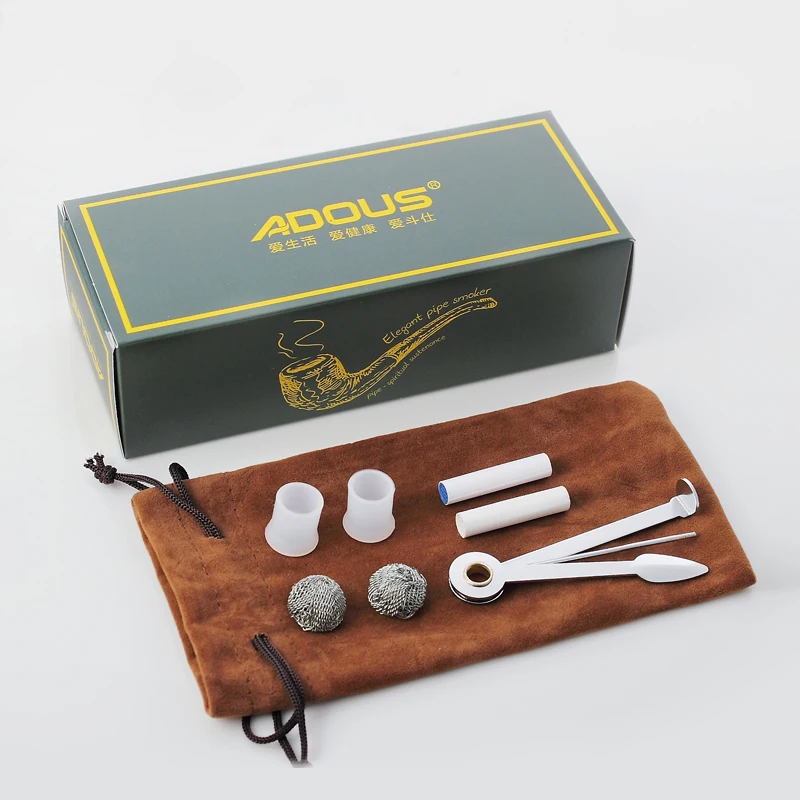 

2020 ADOUS NEW Bruyere cigarette pipes Cigar 9mm Log Handmade Portable Smoking tobacco Gentleman gift cigarette ASA9