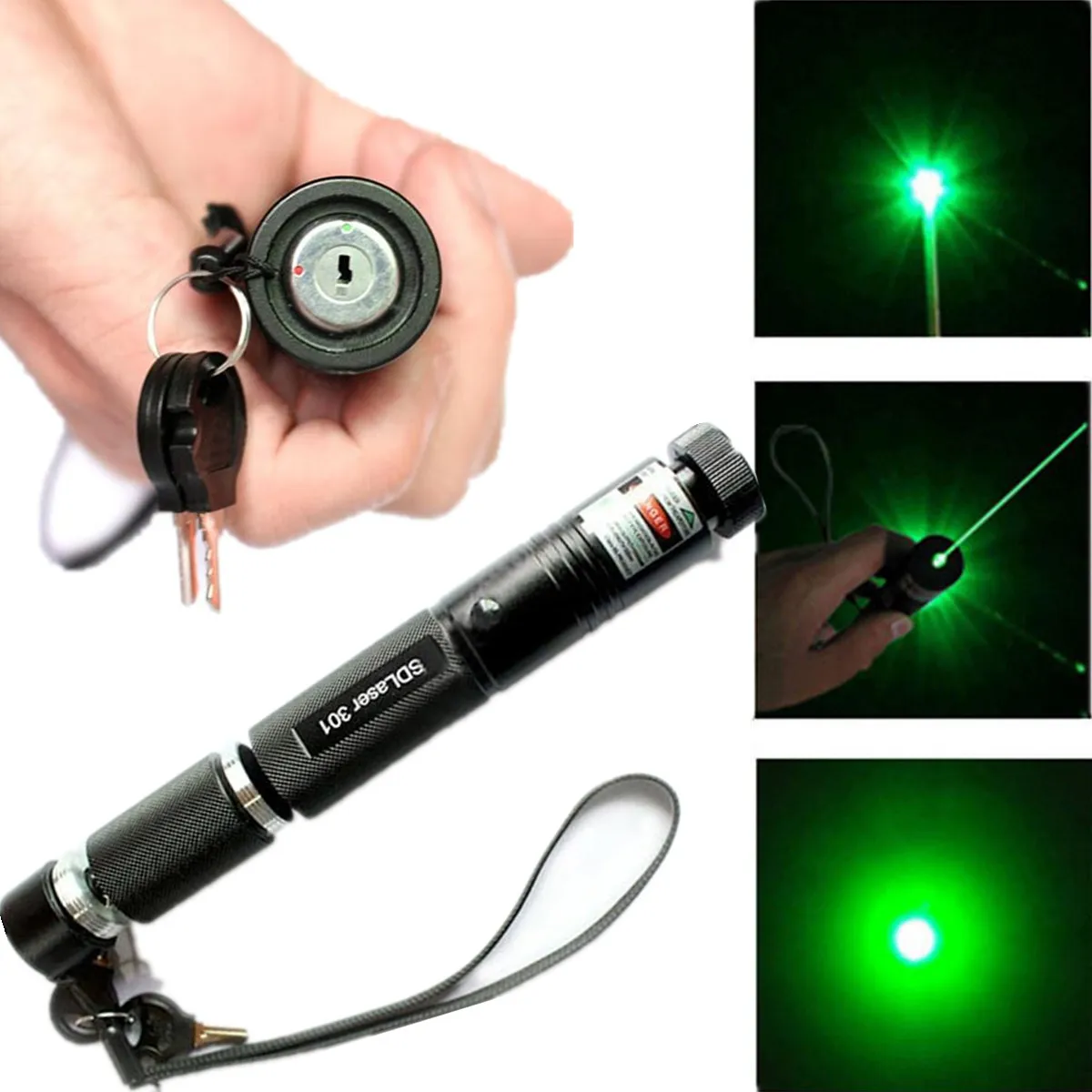 

JIGUOOR Green Laser Pointer High Powerful Lantern Laser 5mw Burning Lasers Visible Beam Matches & Light Cigarett Burning Laser