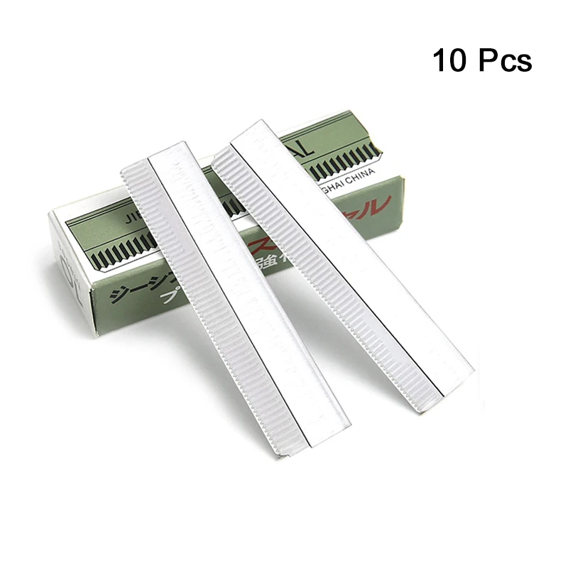 10pcs 10/50 шт. лезвия для ткани Нержавеющая сталь перо бритвенное лезвие, лезвие для бровей косметическое средство, тримминга высокое качество - Цвет: 10pcs
