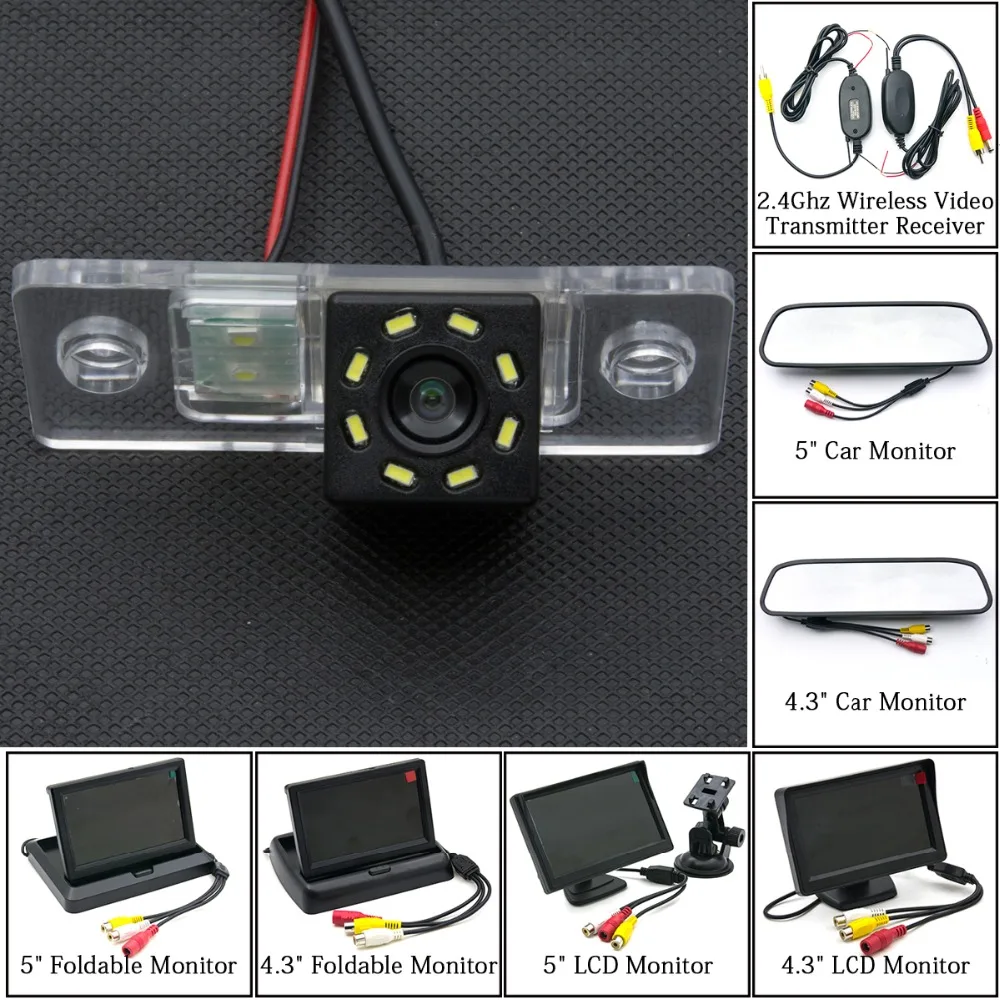 Для Porsche Cayenne Skoda Fabia VW Golf V Polo Sedan Santana 8LED Автомобильная HD камера заднего вида