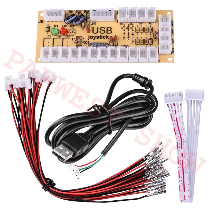 1 шт./лот нулевой задержки USB энкодер джойстик для ПК и кнопки для MAME& Fighting Stick управления DIY аркадная игра набор деталей - Цвет: Package B