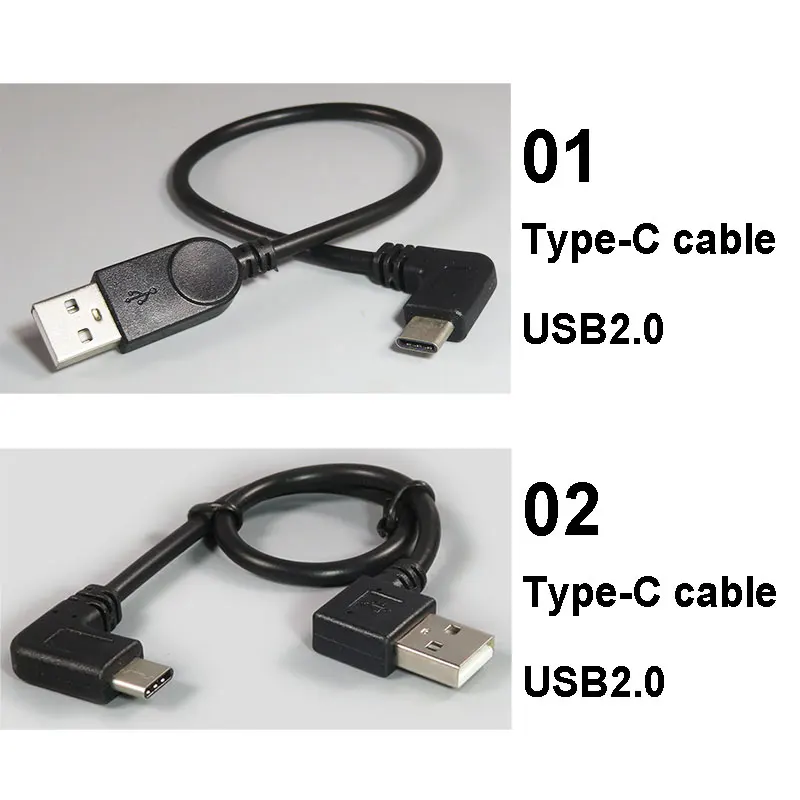 PCTONIC Тип изгиба-C USB кабель для мобильного телефона высокоскоростной USB3.0 штекер-угол USB-C Мужской адаптер питания 30 см для samsung huawei