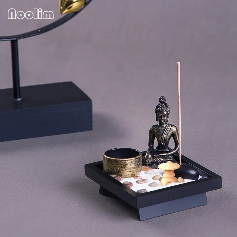 Новый китайский креативный сухой пейзаж Zen Sand чайная комната статуя Будды