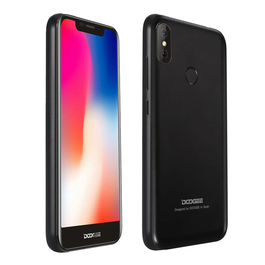 DOOGEE X70 Android 8 1 5 'ཏ:9 мобильный телефон отпечаток пальца разблокировка лица MTK6737 2