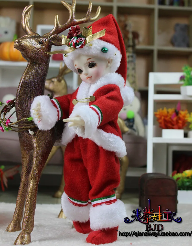 1/6 1/4 scale BJD clothing accessories Christmas outfit coat+hat+pants or skirt for BJD/SD doll Not included shoes wig 1595 | Игрушки и