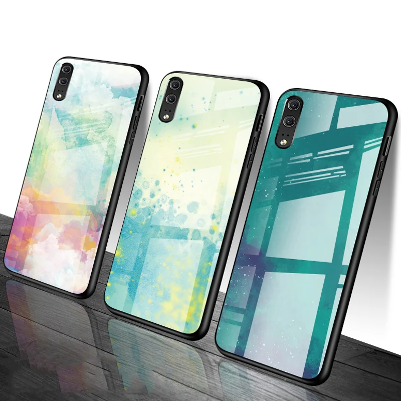 Стеклянная крышка чехол для телефона для Samsung Galaxy A40 A50 A70 J3 J5 J7 J2 Prime A6 A8 плюс A7 A9 S8 S9 S10 Примечание 10 плюс Coque