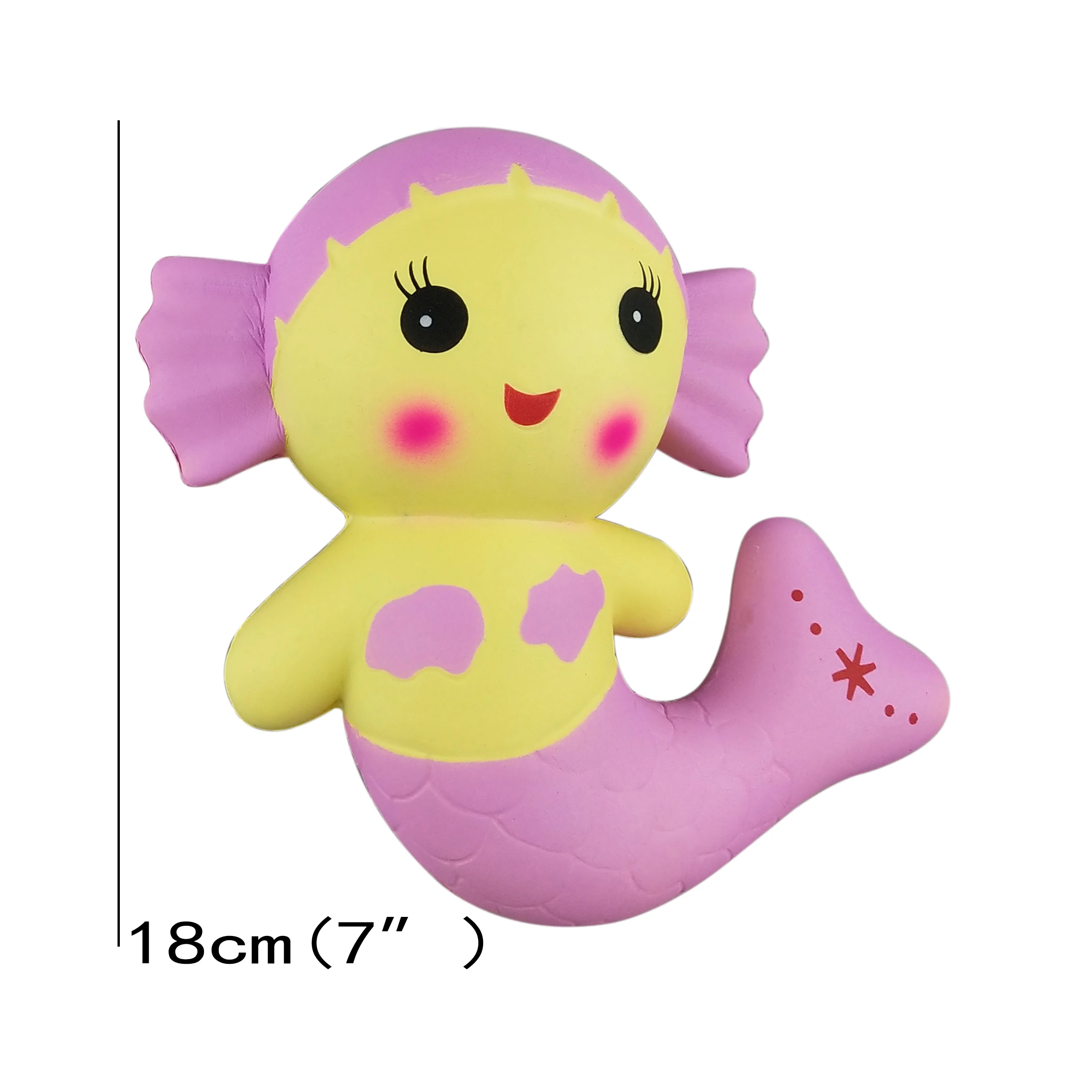 Новые мягкие игрушки для снятия стресса из мультфильма Kawaii Jumbo Русалка из полиуретановой пены медленно поднимающиеся игрушки для снятия стресса мягкие игрушки