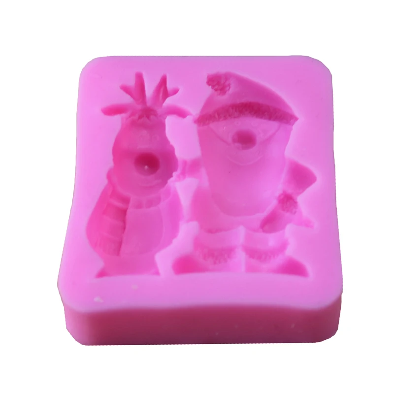 Рождественская серия силиконовая форма в форме Санта и лось глина для помадки