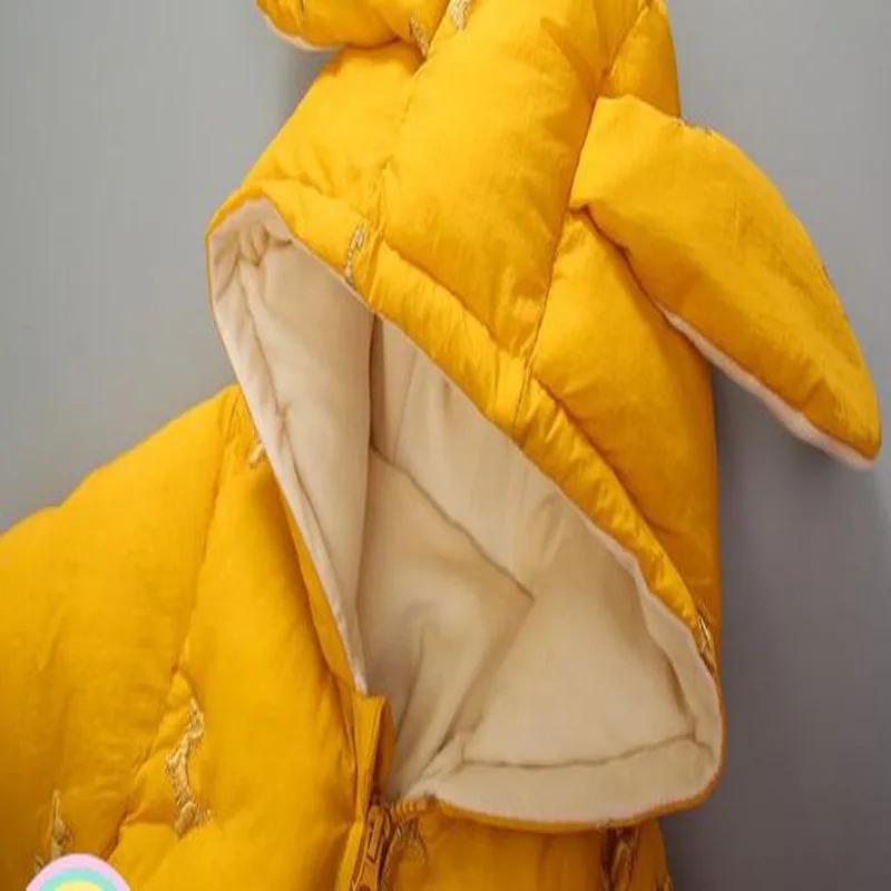 Хлопковая зимняя одежда с капюшоном теплый толстый комбинезон длинными рукавами