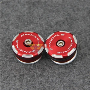 2 PCS Red Модификации Аксессуары для мотоциклов правое переднее колесо крышка оси гайка, крышка, болт для поездок на мотоцикле Ducati 899/959/1199/1299 PANIGALE - Цвет: 2 PCS Red