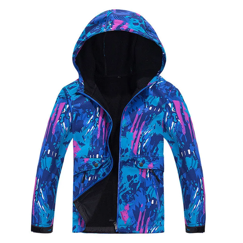 

2019 new fleece lining camouflage soft shell clothing men and women couple models outdoor jacket