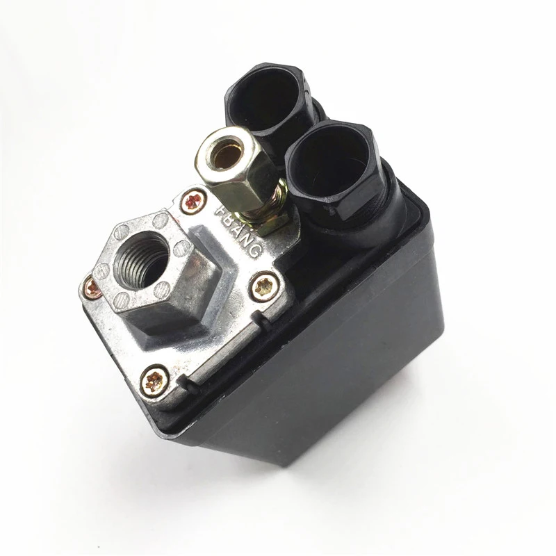 High Quality 240V Air Compressor Pressure Switch 1 Port 4 Port Air Pump Control Valve Switch 90 PSI-120 PSI Vertical Switch