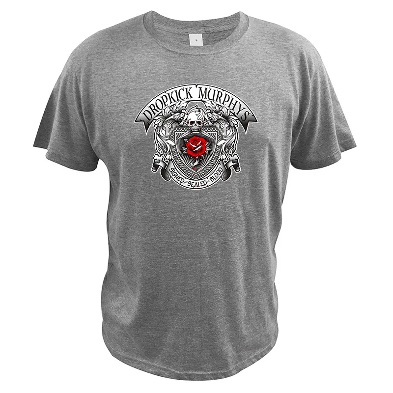 Dropkick Murphys футболка Запечатав и подписав её в крови розы Повседневное дышащая Homme