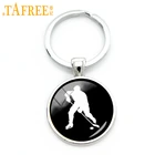 Брелок TAFREE KC430 для хоккея с шайбой, элегантный винтажный стиль, фигурка игрока, Спортивная бижутерия