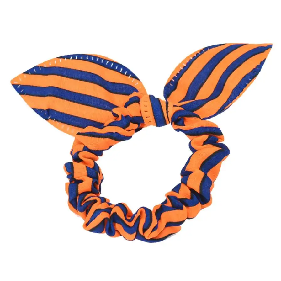1PC Rabbit Ears Stripes Hair Ring Cute Girl Women Beauty Levert Dropship 3AP17 | Красота и здоровье