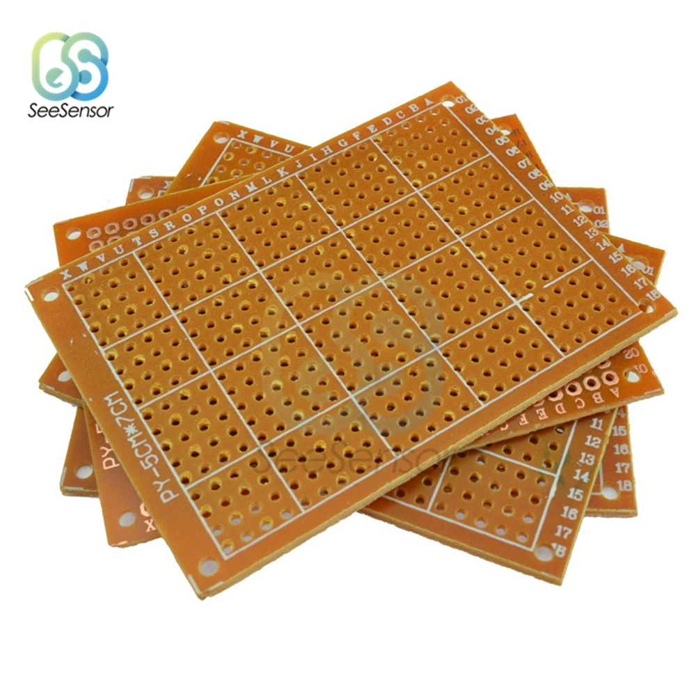 

5Pcs Single Side DIY Prototype Paper PCB Universal Experiment Matrix Circuit Board 5x7CM 50x70 mm 2.54mm