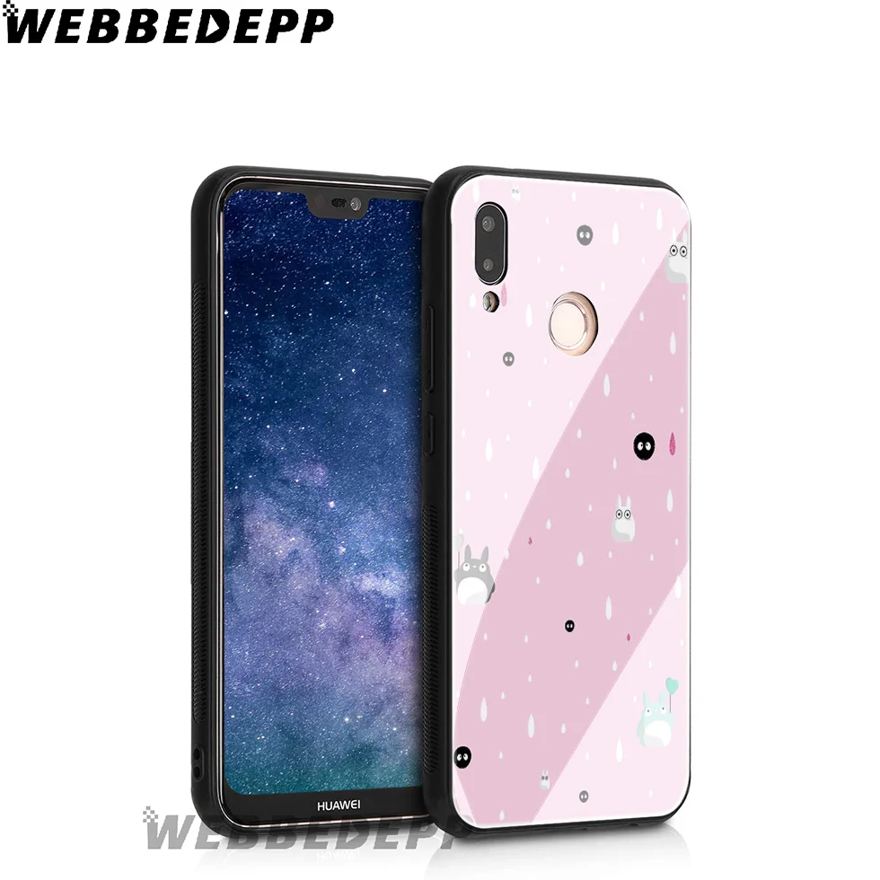 Чехол из закаленного стекла WEBBEDEPP My Neighbor Totoro для Huawei Mate 20 P20 P10 P Smart 2019 2018 &amp Honor 10 9 8X