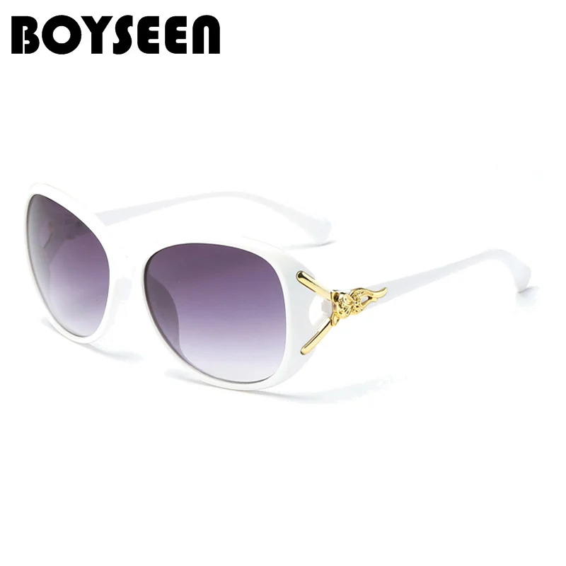 boyseen hot sale fashion sunglasses women classic brand designer female twin beams coating mirror flat panel lens 15849 free global shipping