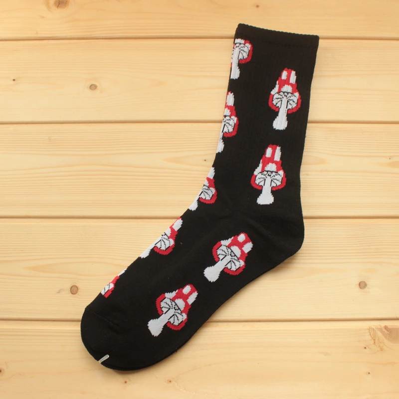 1 пара мужские гольфы в стиле ретро с принтом грибов|knee socks men|brand men socksmen brand |