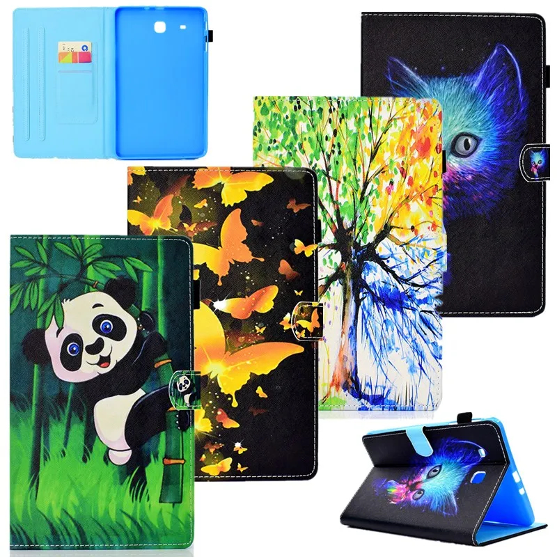 Милый чехол для планшета Samsung Galaxy Tab E T560 SM T561 9 6 дюймов Модный книжка из