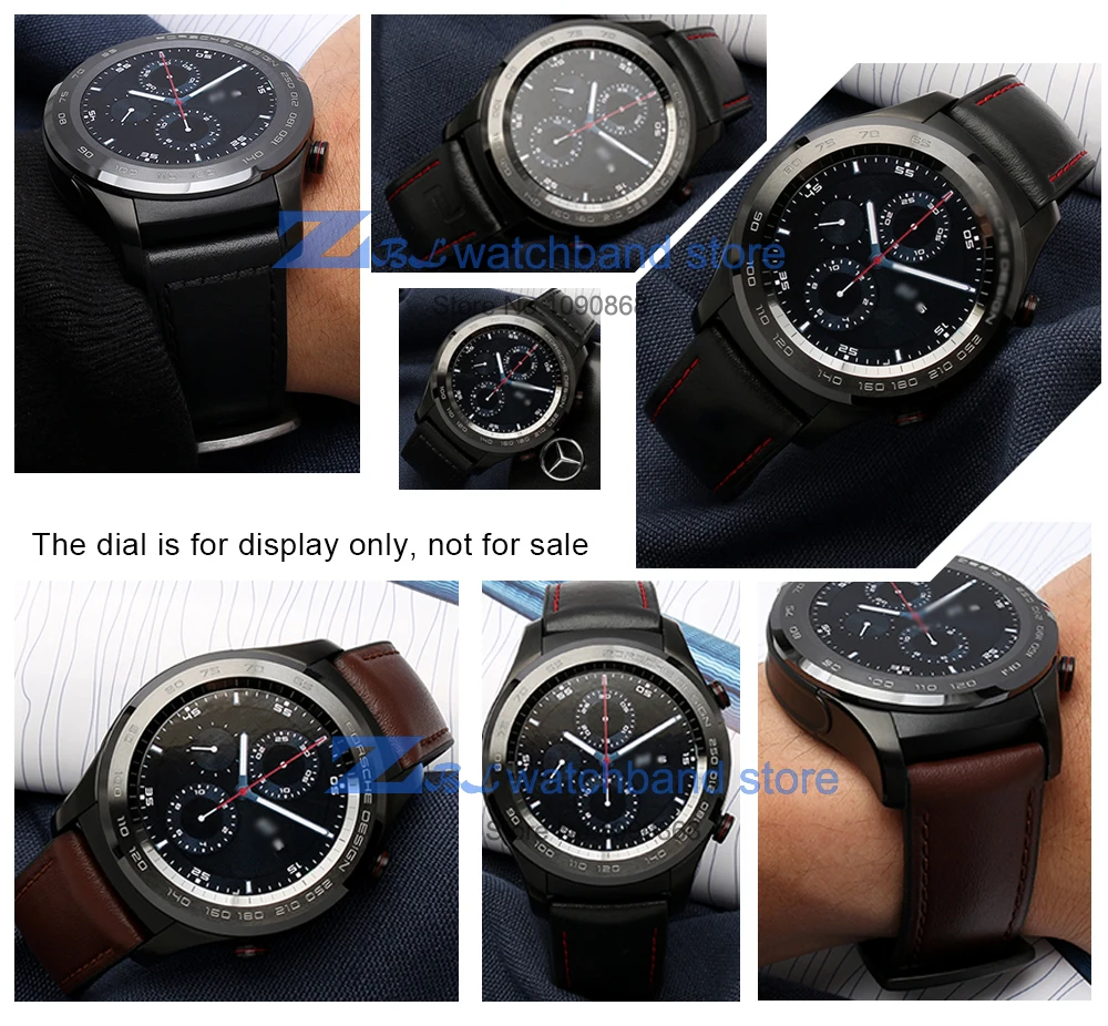22 ремешок для часов, мм ремешок из натуральной кожи для huawei Watch 2 pro Смарт часы браслет мужские наручные часы силиконовый Браслет База