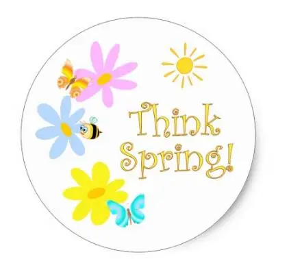 

1.5inch Think Spring Classic Round Sticker