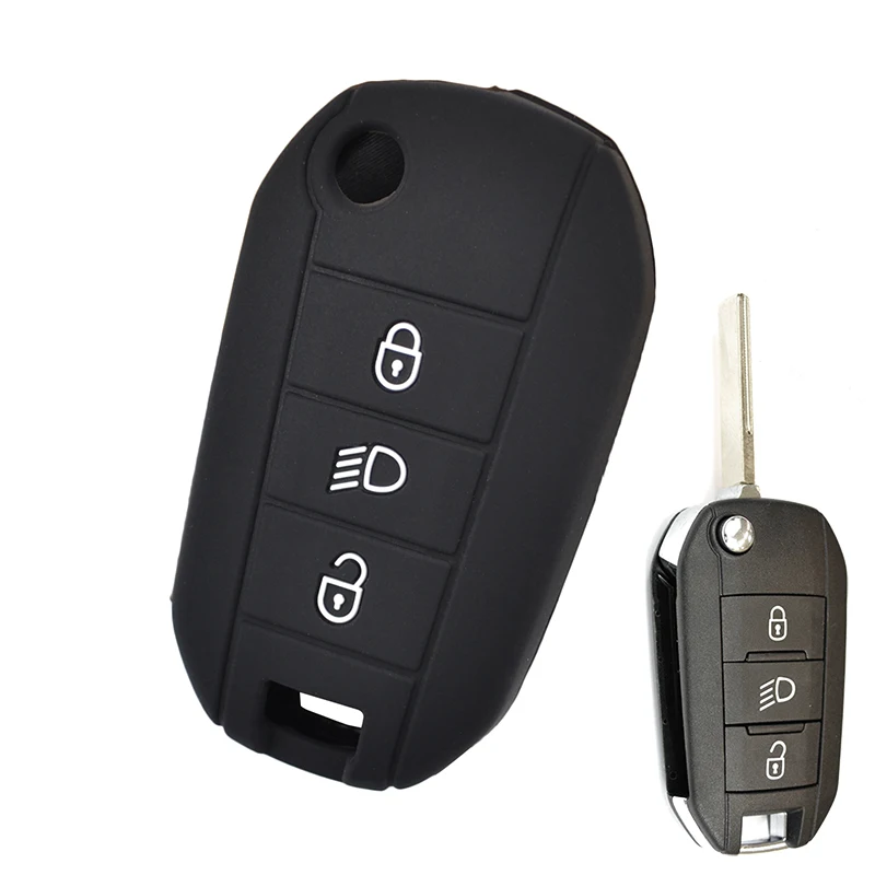 Для Peugeot 3008 208 308 508 408 2008 307 4008 с подставкой на 2016 2018 3 кнопки силиконовый