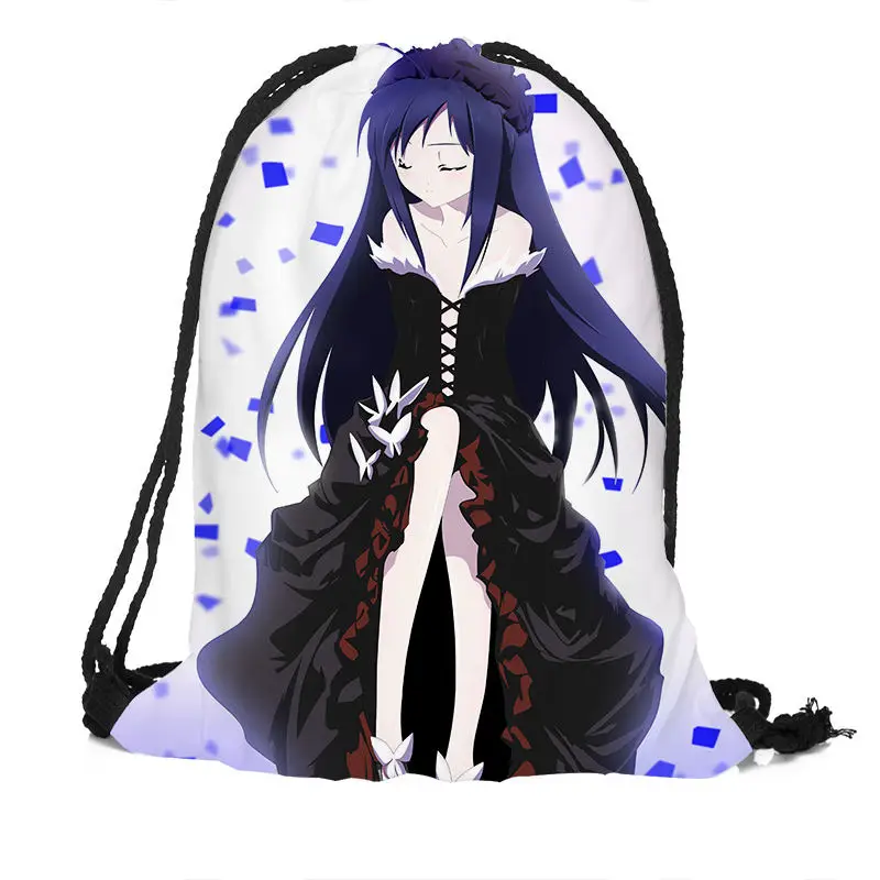 

Custom Accel World Drawstring Bag Silk Soft Bag Large Sapacity Custom Logo Printing Backpack More Size
