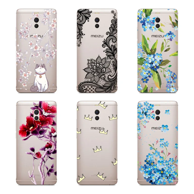 Soft TPU for meizu m3 m5 m6 note m6s Case flower Cover m5s mini m5c Phone protect cases shell |