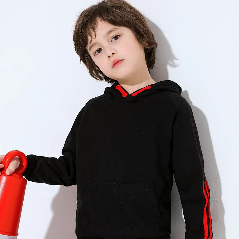 Pioneer Kids/осенне зимние толстовки для мальчиков в полоску с карманами Лоскутные