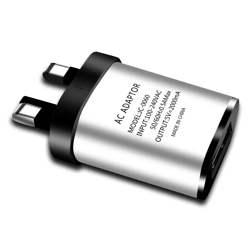 Универсальное зарядное устройство USB 5 В/2 а для iPhone X 8 7 6 US/UK/EU штепсельная Вилка