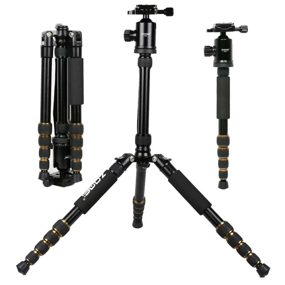 

ZOMEI Z699 Magnesium Aluminum Alloy SLR Tripod With Ball Head Compact Reflexed Pocket Travel Monopod For Canon Nikon Sony Camera