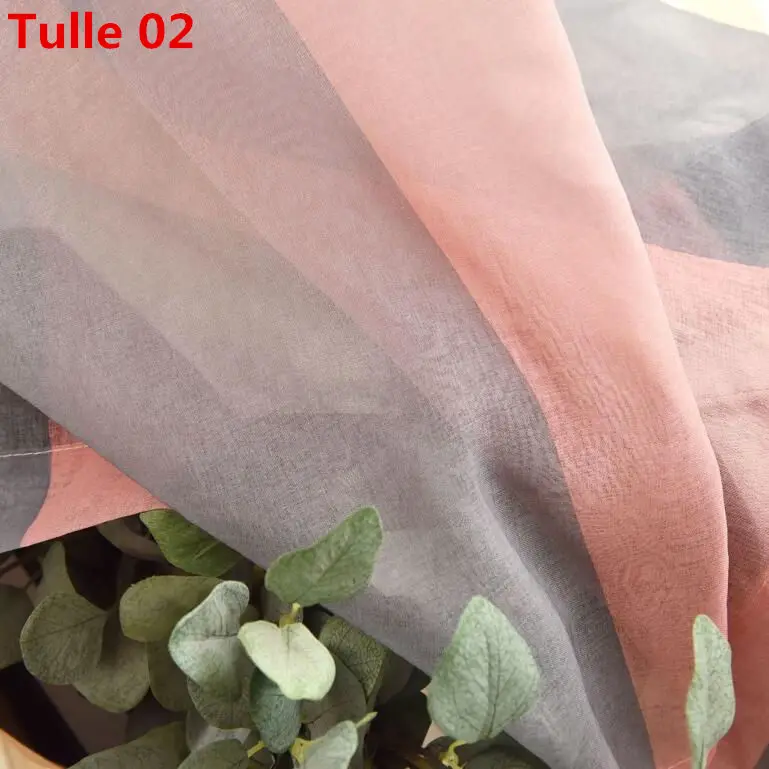 Tulle 02 Зеленая Штора для детской комнаты, спальни, Современная штора в скандинавскую полоску, английская Штора для гостиной, Затемненные занавески, прозрачные ткани X539#30 - Цвет: Tulle 02