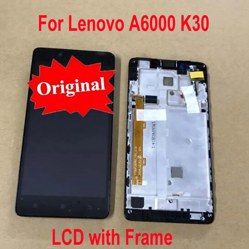 

Original Best Working Sensor LCD Display Touch Panel Screen Digitizer Assembly + Frame For Lenovo A6000 K3 Lemon K30-T K30-W K30
