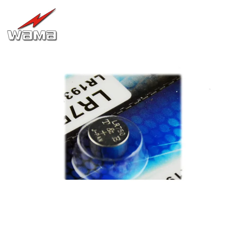 10 шт./лот Wama AG5 1 5 В щелочные батареи LR48 L750 LR754 393 SR754 Кнопочная батарейка Прямая